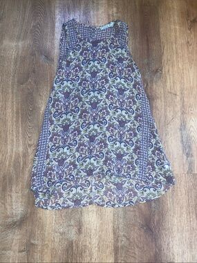 Chloe Sleeveless Paisley Print Top in Mauve and Olive